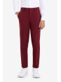 OPPOSUITS GARNITUR CHŁOPIĘCY BORDOWY GŁADKI BLAZING BURGUNDY  3-CZĘŚCIOWY MARYNARKA , SPODNIE I KRAWAT OSTB-1011