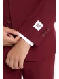 OPPOSUITS GARNITUR CHŁOPIĘCY BORDOWY GŁADKI BLAZING BURGUNDY  3-CZĘŚCIOWY MARYNARKA , SPODNIE I KRAWAT OSTB-1011
