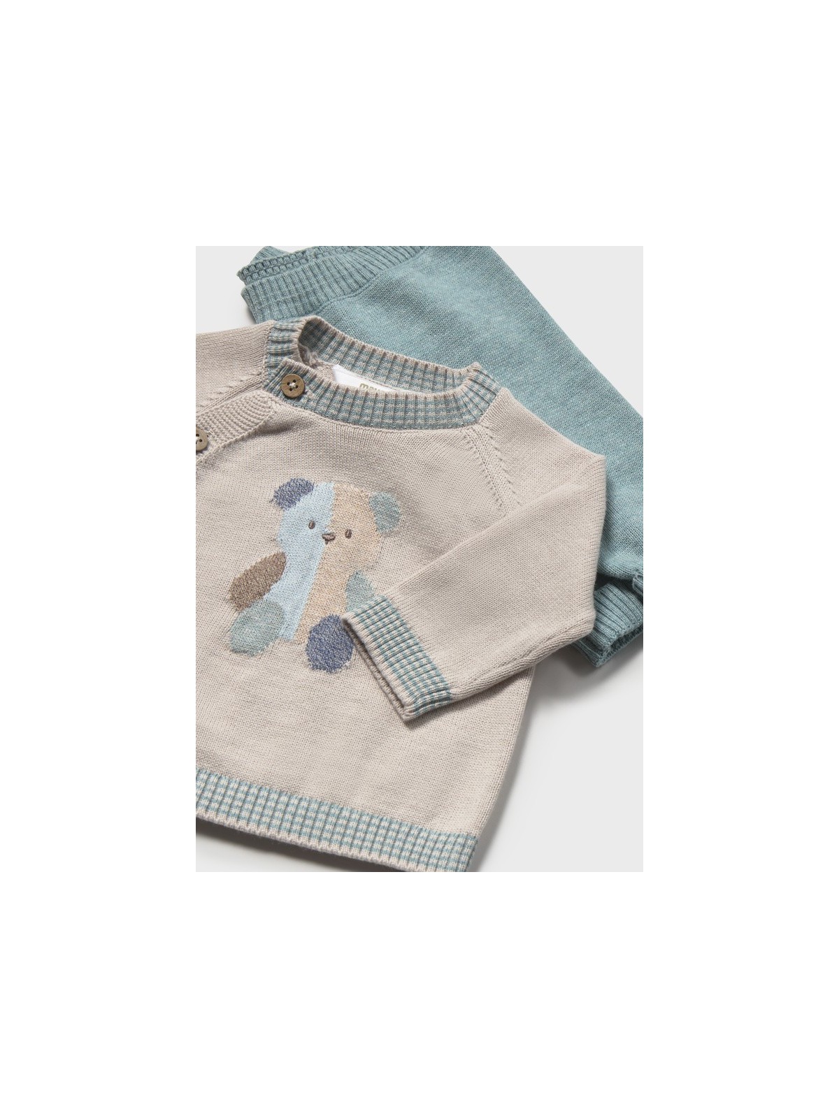 MAYORAL NEWBORN KOMPLET NIEMOWLĘCY BAWEŁNIANY ZE SWETERKIEM I SPODNIAMI BEAR  2523/69