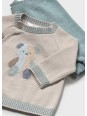 MAYORAL NEWBORN KOMPLET NIEMOWLĘCY BAWEŁNIANY ZE SWETERKIEM I SPODNIAMI BEAR  2523/69