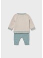 MAYORAL NEWBORN KOMPLET NIEMOWLĘCY BAWEŁNIANY ZE SWETERKIEM I SPODNIAMI BEAR  2523/69