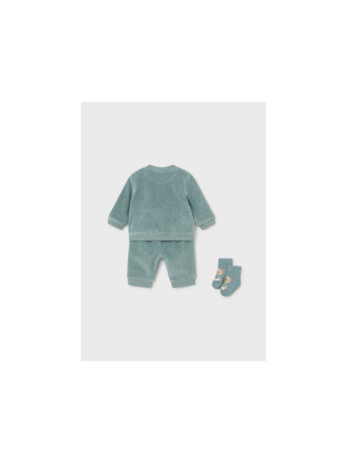 MAYORAL NEWBORN DRES SZTRUKSOWY CHŁOPIĘCY Z MOTYWEM MISIA 2669/31