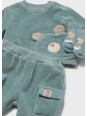 MAYORAL NEWBORN DRES SZTRUKSOWY CHŁOPIĘCY Z MOTYWEM MISIA 2669/31