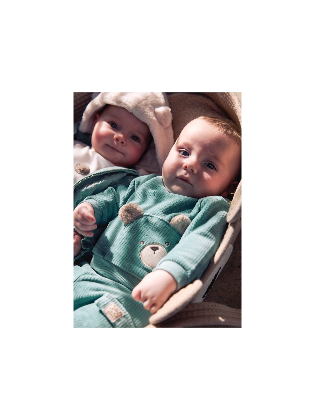 MAYORAL NEWBORN DRES SZTRUKSOWY CHŁOPIĘCY Z MOTYWEM MISIA 2669/31