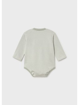 MAYORAL NEWBORN BODY NIEMOWLĘCE  Z DŁUGIM RĘKAWEM W PASKI Z KIESZONKĄ 2774/66