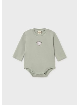 MAYORAL NEWBORN GŁADKIE BODY NIEMOWLĘCE Z DŁUGIM RĘKAWEM Z NADRUKIRM TOSTA 2774/66