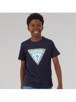 GUESS GRANATOWA KOSZULKA Z TRÓJKĄTNYM LOGO L6GI008HM4-G7V2
