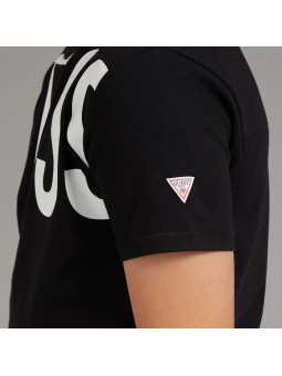 GUESS CZARNA KOSZULKA Z KRÓTKIM RĘKAWEM Z NAPISEM LOGO GUESS L6GI26J1314-JBLK