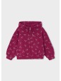 MAYORAL TRZYCZĘSCIOWY DRES MAYORAL BORDOWA BLUZA ROZPINANA W KOKARDKI I SPODNIE DRESOWE 4813/66