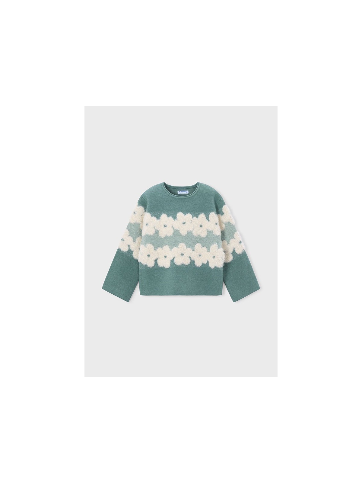 MAYORAL DZIEWCZĘCY SWETER ŻAKARDOWY W KWIATY 4317/42