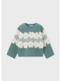 MAYORAL DZIEWCZĘCY SWETER ŻAKARDOWY W KWIATY 4317/42