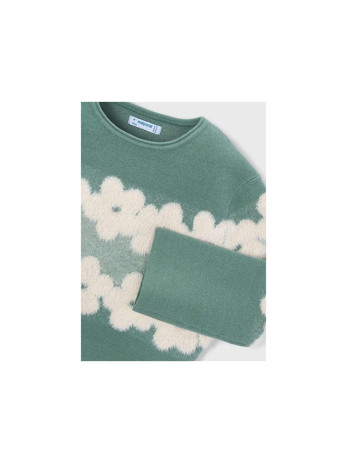MAYORAL DZIEWCZĘCY SWETER ŻAKARDOWY W KWIATY 4317/42