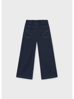 MAYORAL DZIEWCZĘCE LEGGINSY JEANSOWE O SZEROKIM KROJU GRANATOWE 4501/76