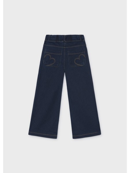 MAYORAL DZIEWCZĘCE LEGGINSY JEANSOWE O SZEROKIM KROJU GRANATOWE 4501/76