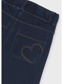 MAYORAL DZIEWCZĘCE LEGGINSY JEANSOWE O SZEROKIM KROJU GRANATOWE 4501/76