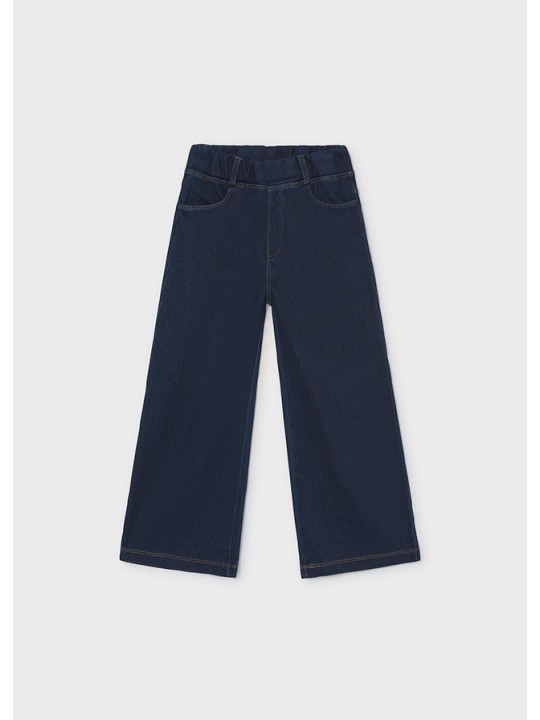 MAYORAL DZIEWCZĘCE LEGGINSY JEANSOWE O SZEROKIM KROJU GRANATOWE 4501/76