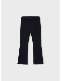 MAYORAL DZIEWCZĘCE LEGGINSY PRĄŻKOWANE FLARE Z FALBANKĄ CZARNE 4728/17