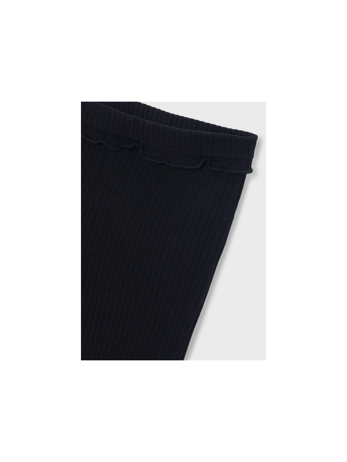MAYORAL DZIEWCZĘCE LEGGINSY PRĄŻKOWANE FLARE Z FALBANKĄ CZARNE 4728/17