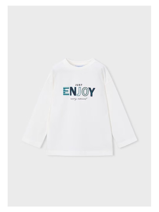 MAYORAL KOSZULKA CHŁOPIĘCA Z DŁUGIM RĘKAWEM "JUST ENJOY" 4007/90