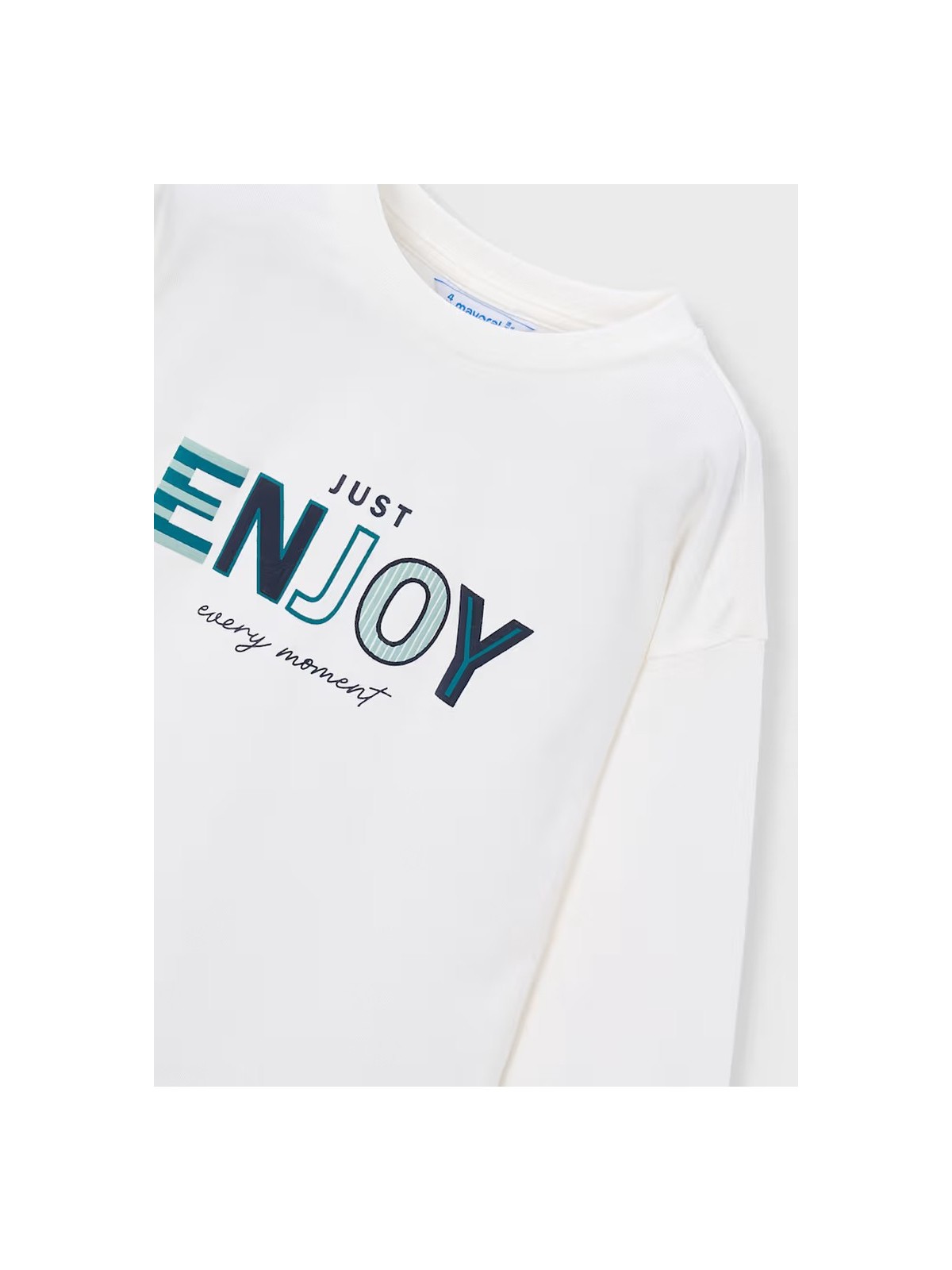 MAYORAL KOSZULKA CHŁOPIĘCA Z DŁUGIM RĘKAWEM "JUST ENJOY" 4007/90