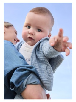 MAYORAL NEWBORN ELEGANCKI 3 CZĘŚCIOWY KOMPLET DRESOWY NIEMOWLĘCY Z WSIKOZĄ BŁĘKIT  2507/18