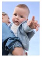 MAYORAL NEWBORN ELEGANCKI 3 CZĘŚCIOWY KOMPLET DRESOWY NIEMOWLĘCY Z WSIKOZĄ BŁĘKIT  2507/18