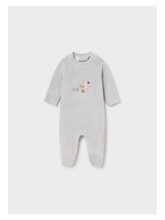 MAYORAL NEWBORN  BAWEŁNIANE ŚPIOCHY NIEMOWLĘCE SZARE W KACZUSZKI   2763/72