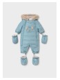 MAYORAL NEWBORN PIKOWANY KOMBINEZON Z MISIEM DLA NOWORODKA BŁĘKIT 2602/83