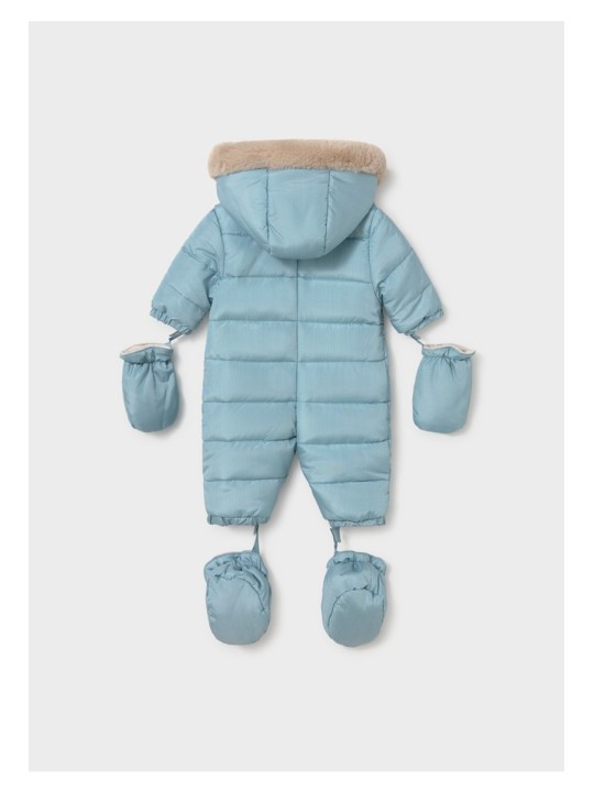 MAYORAL NEWBORN PIKOWANY KOMBINEZON Z MISIEM DLA NOWORODKA BŁĘKIT 2602/83