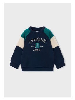 MAYORAL DZIECIĘCA BLUZA SPORTOWA LEAGUE BASKET GRANATOWO ZIELONA 4457/27