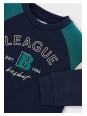MAYORAL DZIECIĘCA BLUZA SPORTOWA LEAGUE BASKET GRANATOWO ZIELONA 4457/27