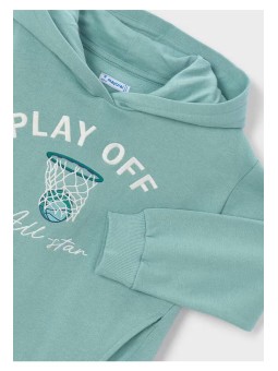 MAYORAL CHŁOPIĘCA BLUZA Z KAPTUREM "PLAY OFF AL STAR" TURKUS MIĘTA 4456/62