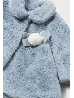 MAYORAL NEWBORN KURTKA FUTERKO DLA DZIEWCZYNKI NIEBIESKIE 2487 /1
