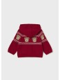 MAYORAL CZERWONY SWETER ROZPINANY Z KAPTUREM Z MOTYWEM MISIA 2380/75