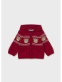 MAYORAL CZERWONY SWETER ROZPINANY Z KAPTUREM Z MOTYWEM MISIA 2380/75