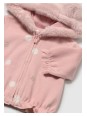 MAYORAL NEWBORN RÓŻÓWY DRES NIEMOWLĘCY 3 - CZĘŚCIOWY W GROSZKI Z KRÓŁLIKIEM 2756/20