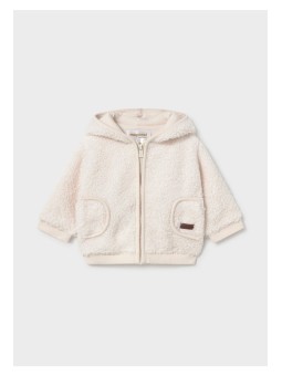 MAYORAL NEWBORN ROZPINANA BLUZA NIEMOWLĘCA Z FUTERKIEM I KAPTUREM 2404/28
