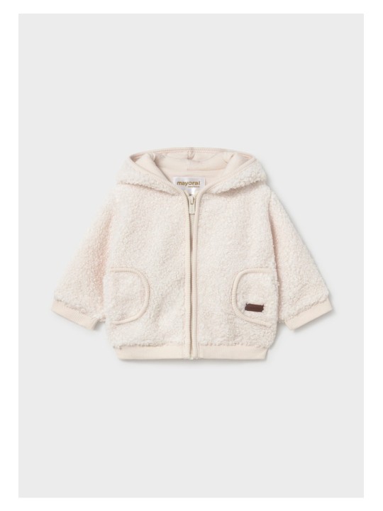 MAYORAL NEWBORN ROZPINANA BLUZA NIEMOWLĘCA Z FUTERKIEM I KAPTUREM 2404/28