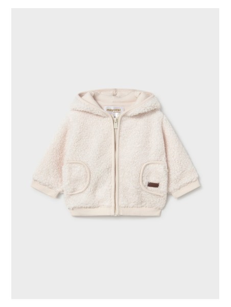 MAYORAL NEWBORN ROZPINANA BLUZA NIEMOWLĘCA Z FUTERKIEM I KAPTUREM 2404/28