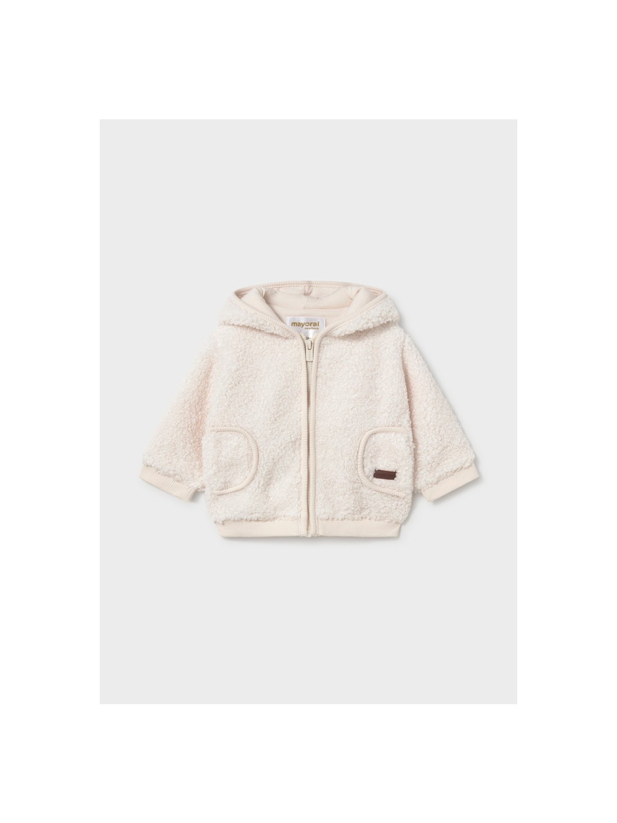 MAYORAL NEWBORN ROZPINANA BLUZA NIEMOWLĘCA Z FUTERKIEM I KAPTUREM 2404/28