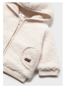 MAYORAL NEWBORN ROZPINANA BLUZA NIEMOWLĘCA Z FUTERKIEM I KAPTUREM 2404/28