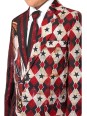 OPPOSUITS SUITMEISTER KOLOROWY GARNITUR DLA CHŁOPCA WE WZÓR HALLOWEEN  KLAUN MARYNARKA , SPODNIE PLUS KRAWAT OBBO-1026