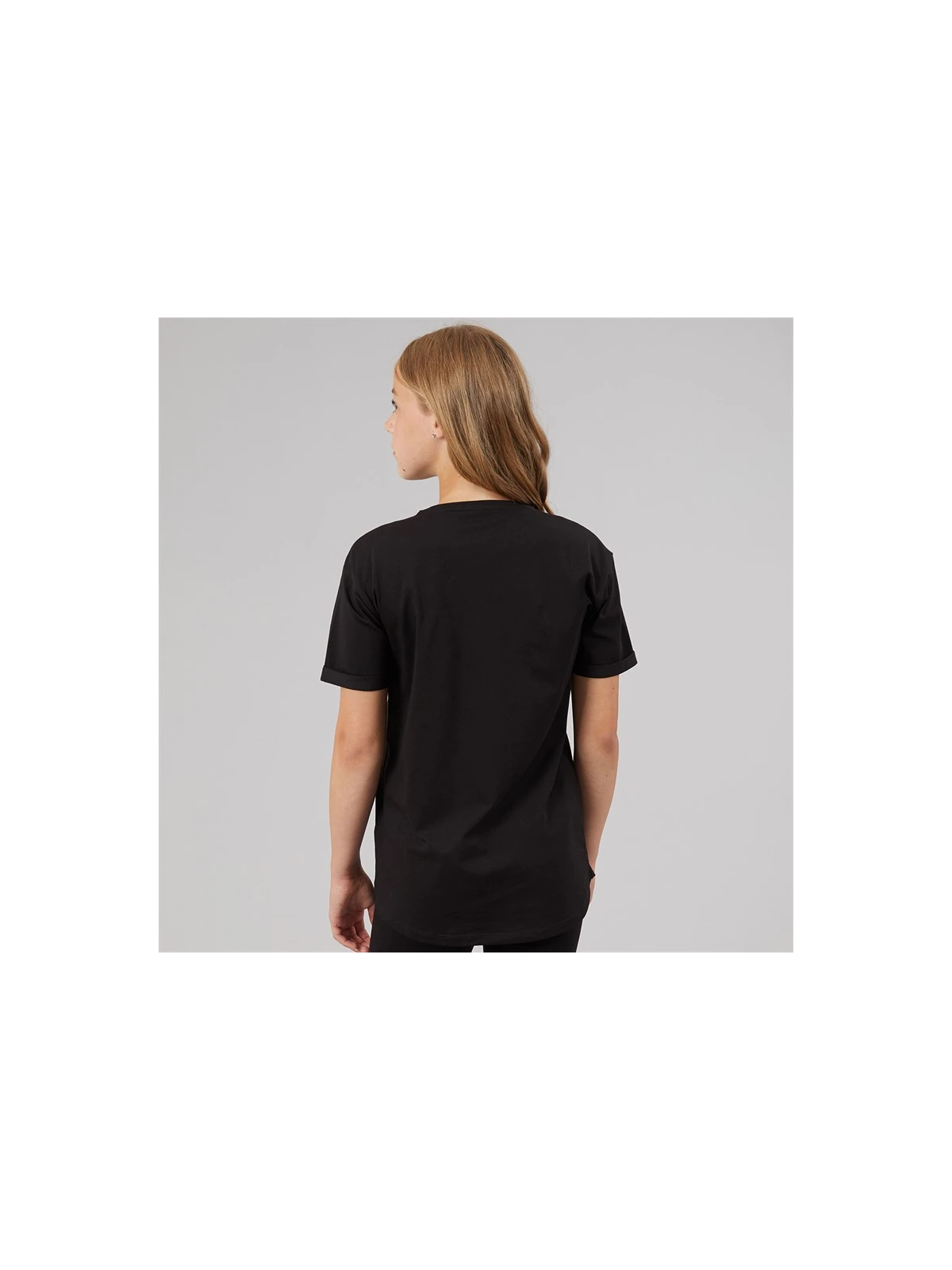 DZIEWCZĘCY  T-SHIRT GUESS  Z TĘCZOWYM LOGO Z KRYSTAŁKÓW - CZARNY J6GI33J1314-JLK