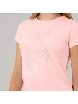 DZIEWCZĘCY  T-SHIRT GUESS  Z MISIEM Z CYRKONIAMI RÓŻOWA -J6GI41J11314-G63M