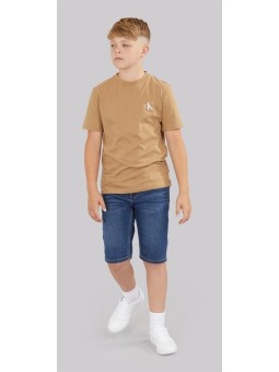 CALVIN KLEIN JEANS CHŁOPIĘCY T-SHIRT  BASIC -KARMEL  CK152