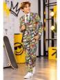 OPPOSUITS CHŁOPIĘCY GARNITUR MARYNARKA KRAWAT SPODNIE KOMIKSOWY WZÓR STREET VIBES