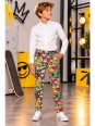 OPPOSUITS CHŁOPIĘCY GARNITUR MARYNARKA KRAWAT SPODNIE KOMIKSOWY WZÓR STREET VIBES