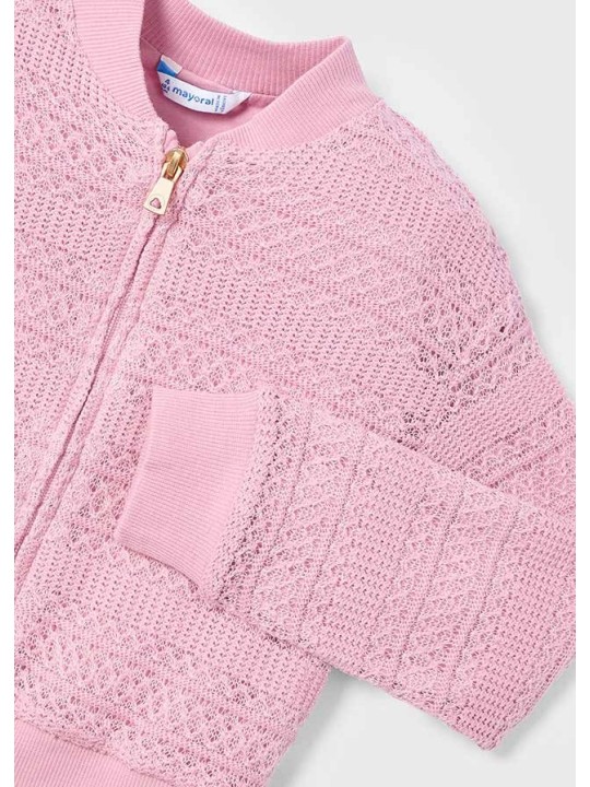 MAYORAL BLUZA ROZPINANA SZYDEŁKOWA RÓŻ 3409 /23