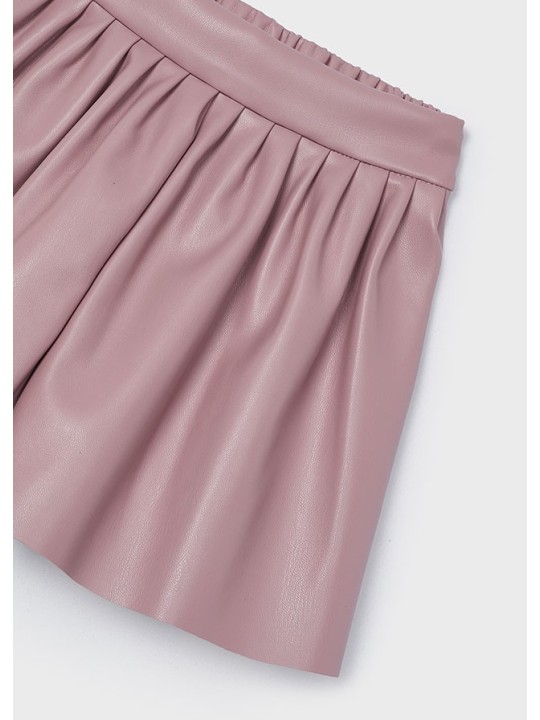 MAYORAL KRÓTKIE SPODENKI RÓŻOWE SKÓRZANE 4943/62