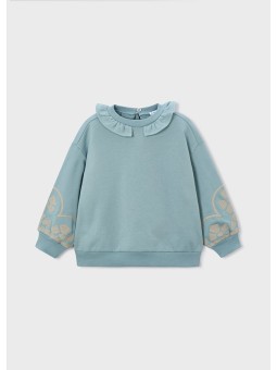 MAYORAL BLUZA DLA DZIEWCZYNKI HAFTY MORSKI NIEBIESKI   4433 /31